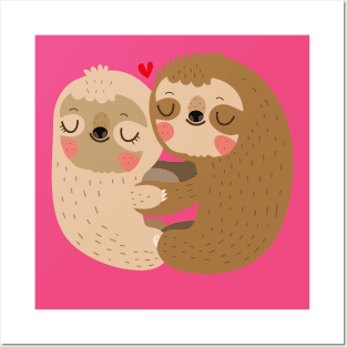 Sloth love Posters and Art